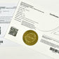 Jose Penm Certificate of Authenticity with a gold seal and QR code on a white background