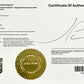 Jose Penm Certificate of Authenticity with a gold seal and signature on a white background