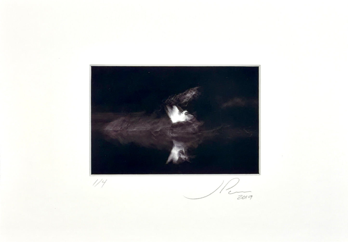 Jose Penm Black and white abstract artwork with a signature at the bottom right corner.