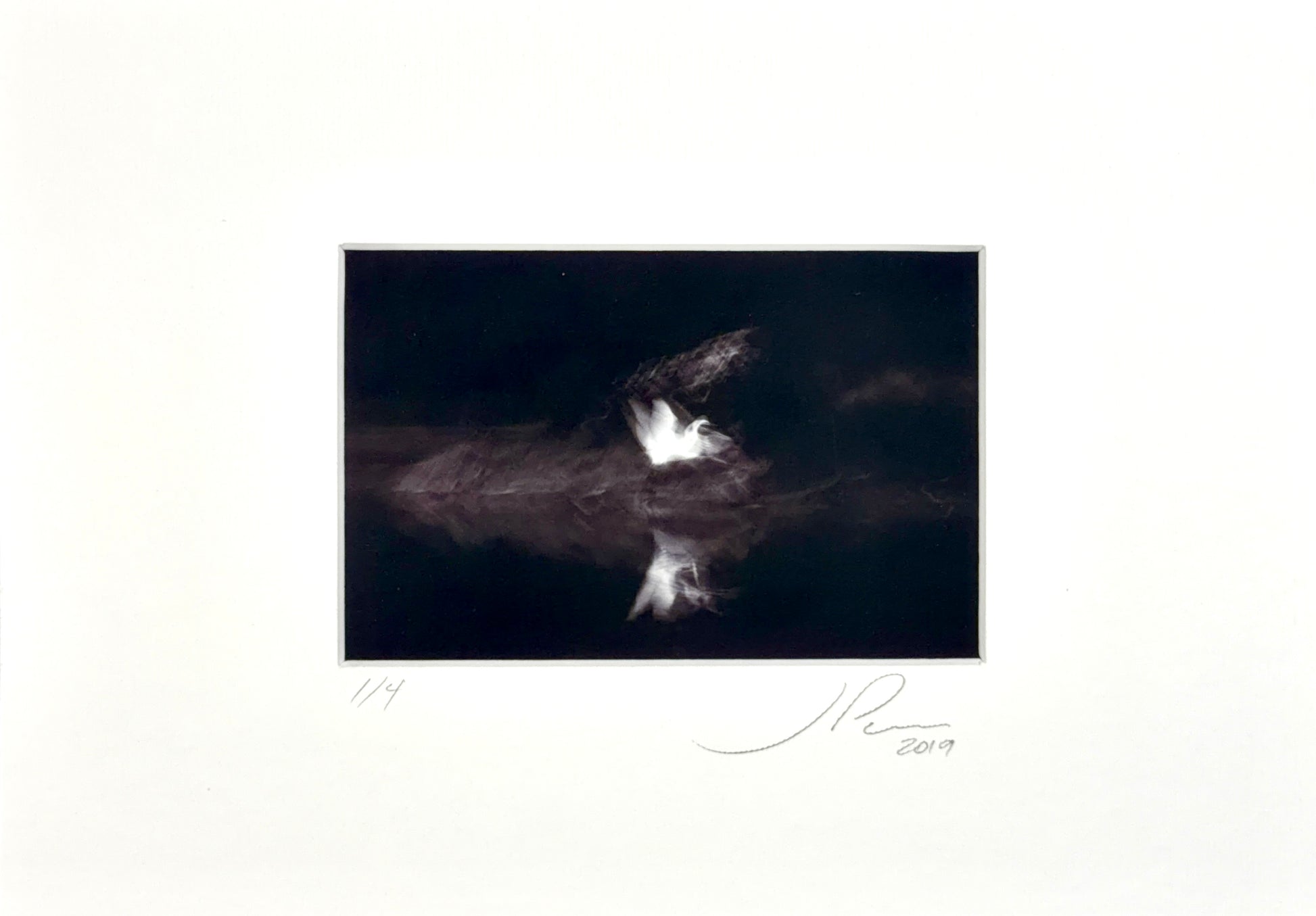Jose Penm Black and white abstract artwork with a signature at the bottom right corner.