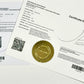 Jose Penm Certificate of Authenticity with a gold stamp and signature on a white background