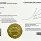 Certificate of Authenticity for a Jose Penm art photography print with a gold seal and signature.