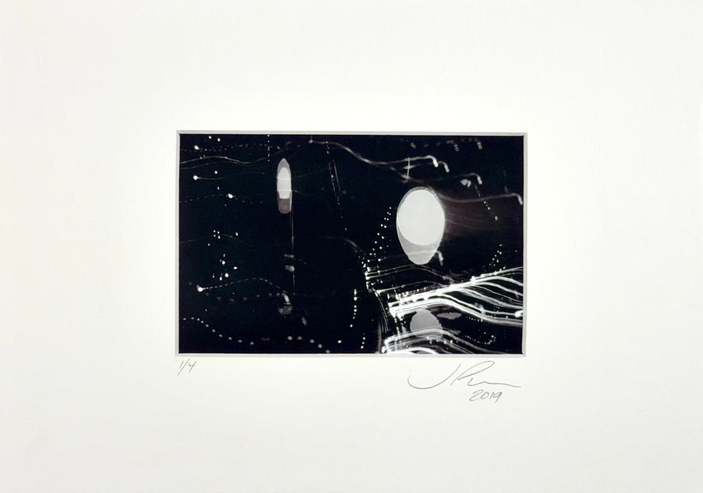 Jose Penm Black and white abstract art print on a white background