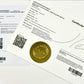 Jose Penm Certificate of Authenticity with a gold seal and QR code on a white background