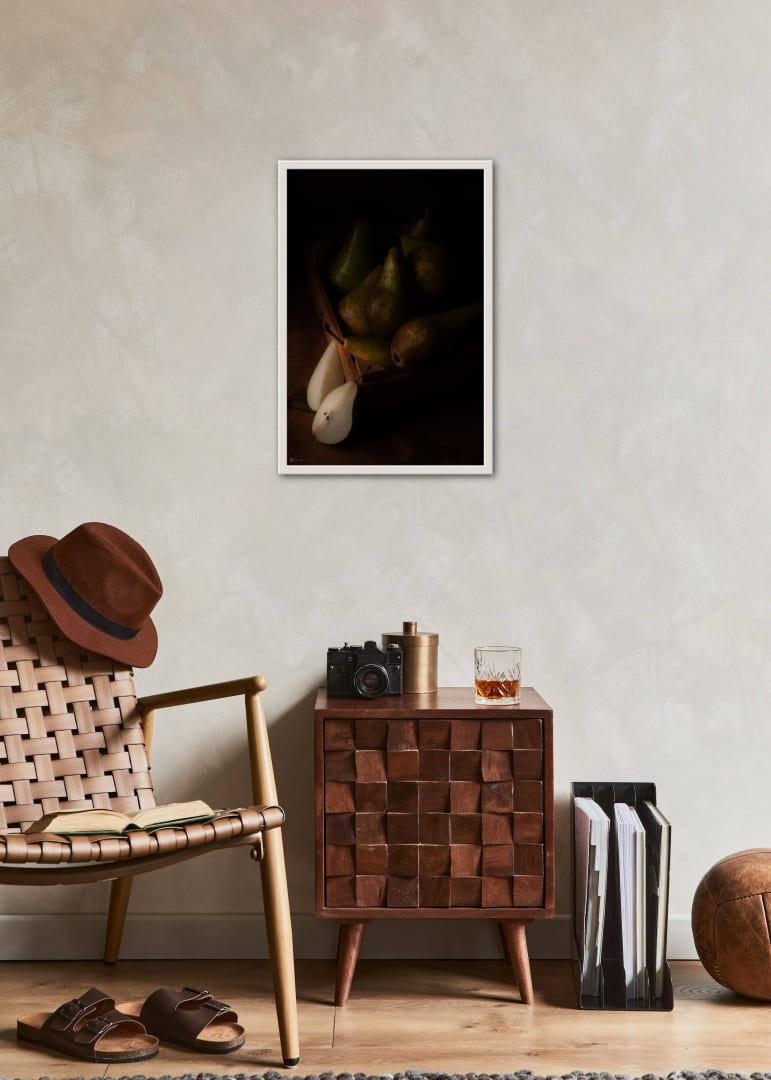 Poster Still Life Wooden Box With Pears