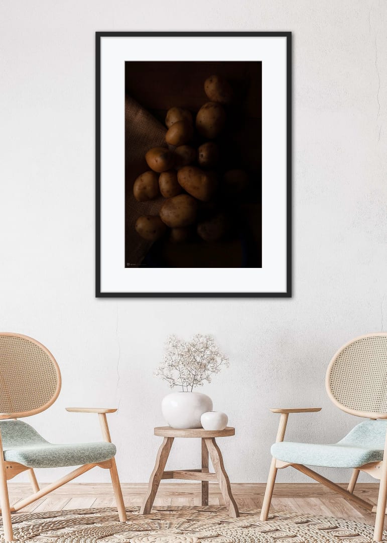 Poster Still Life Freshly Picked Potatoes 1