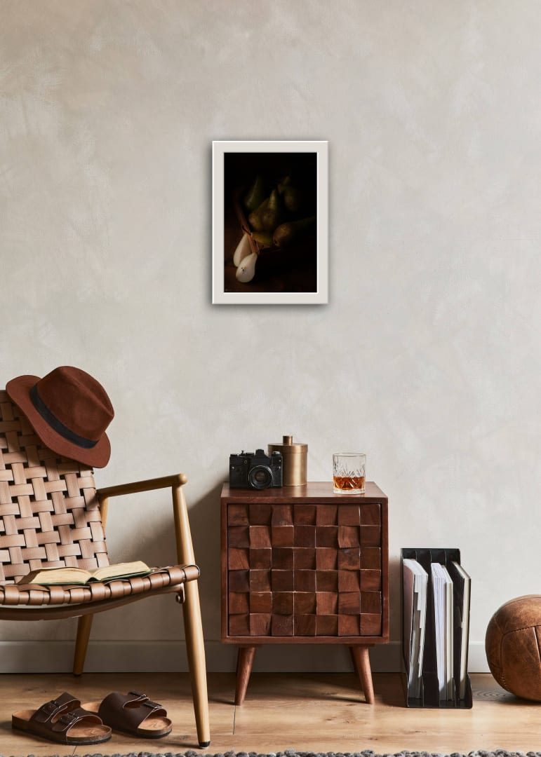 Poster Still Life Wooden Box With Pears