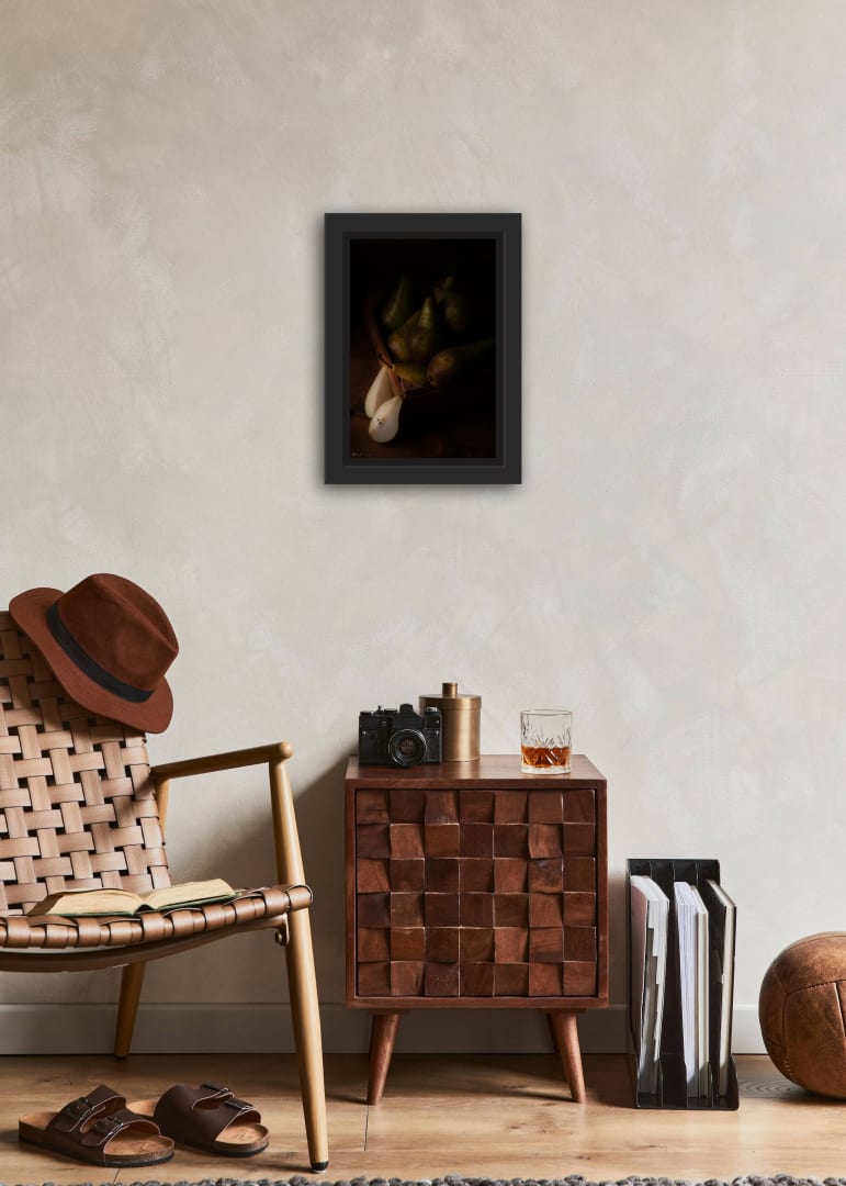 Poster Still Life Wooden Box With Pears