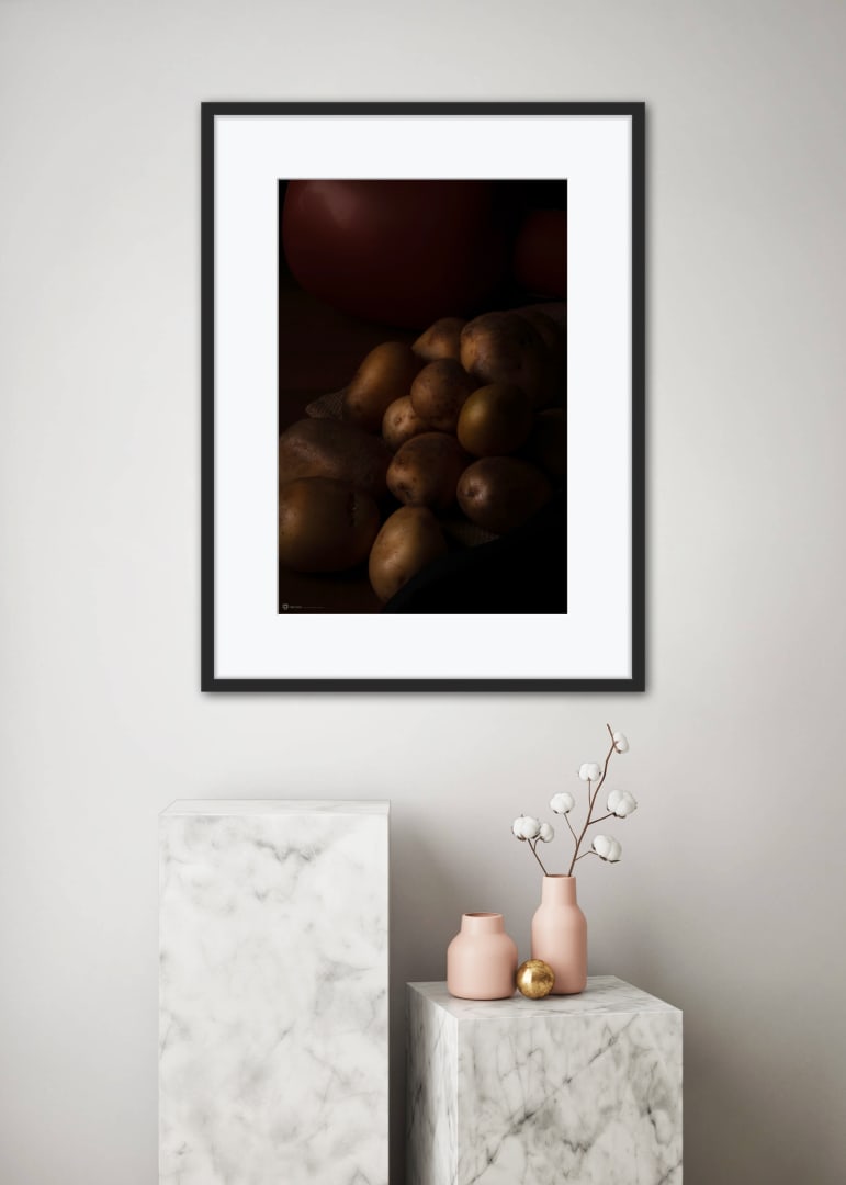 Poster Still Life Freshly Picked Potatoes 3