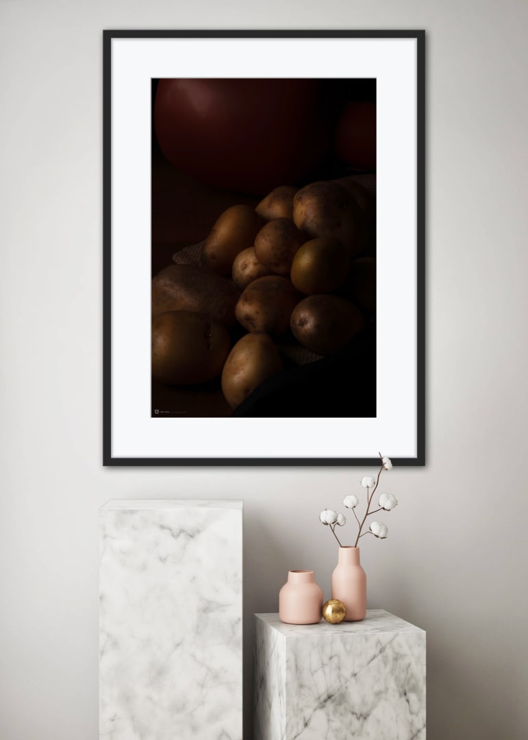 Poster Still Life Freshly Picked Potatoes 3