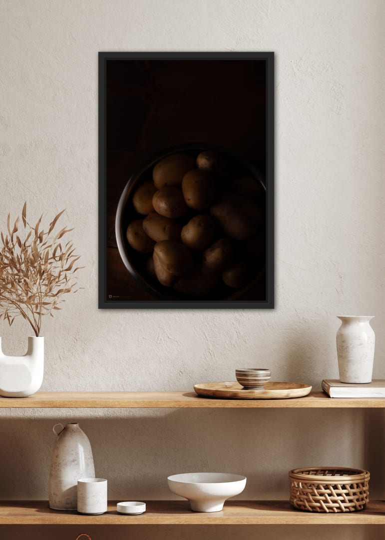 Poster Still Life Potatoes In Steel Bowl 2