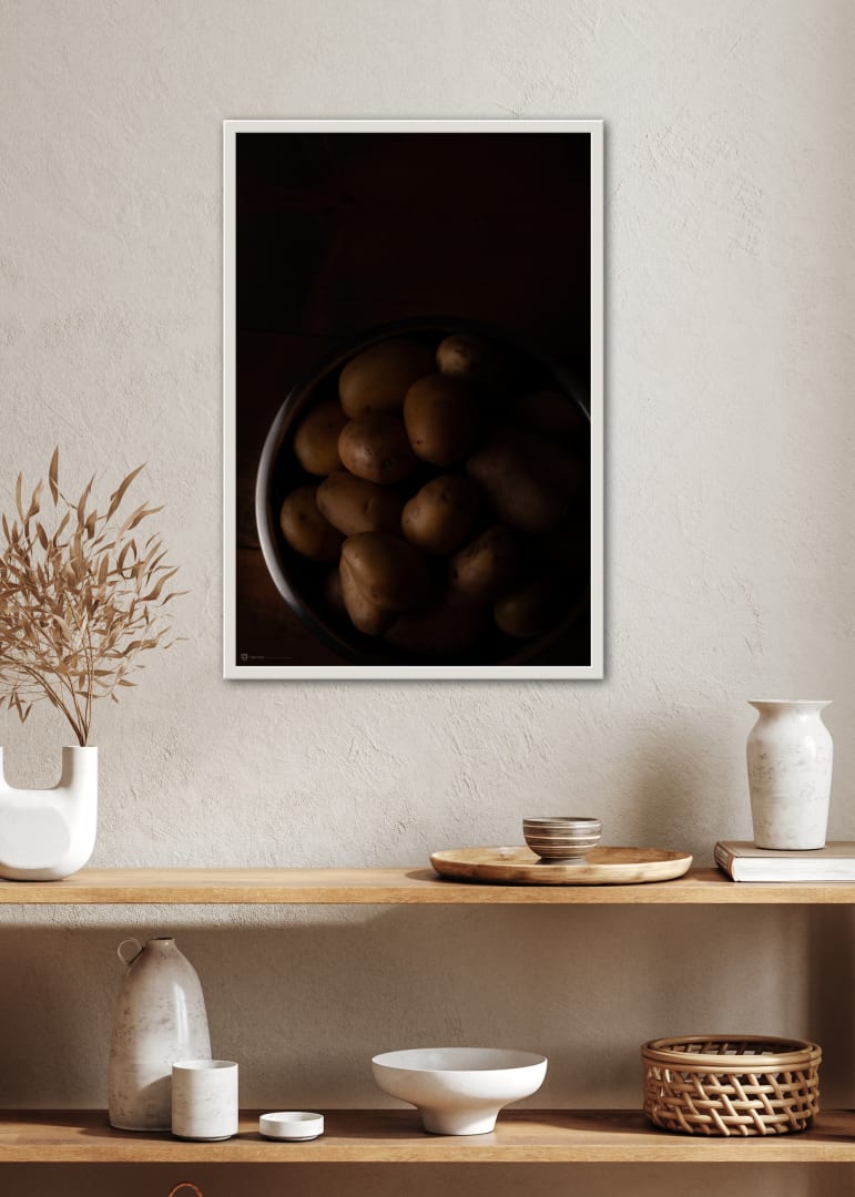 Poster Still Life Potatoes In Steel Bowl 2