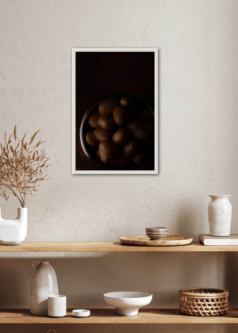 Poster Still Life Potatoes In Steel Bowl 2