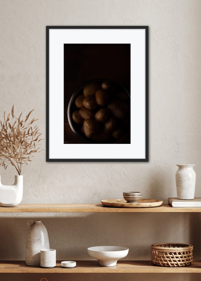 Poster Still Life Potatoes In Steel Bowl 2