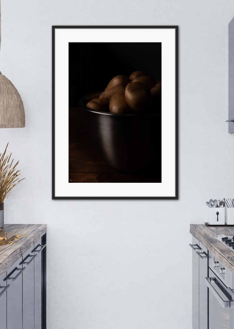 Poster Still Life Potatoes In Steel Bowl 3