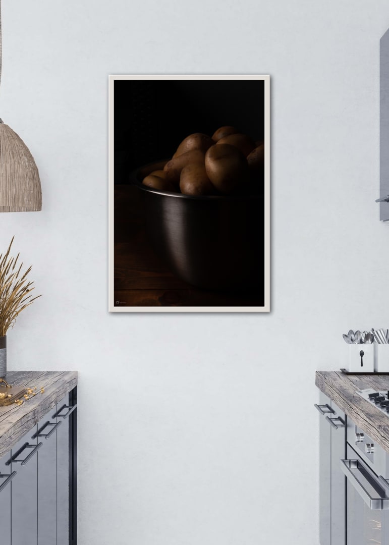 Poster Still Life Potatoes In Steel Bowl 3